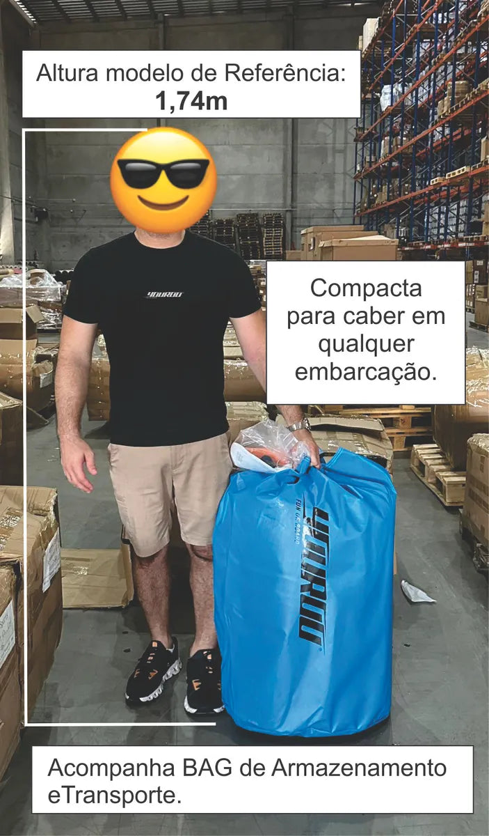 Piscina Flutuante Inflável E Plataforma Náutica Youroo 20m²