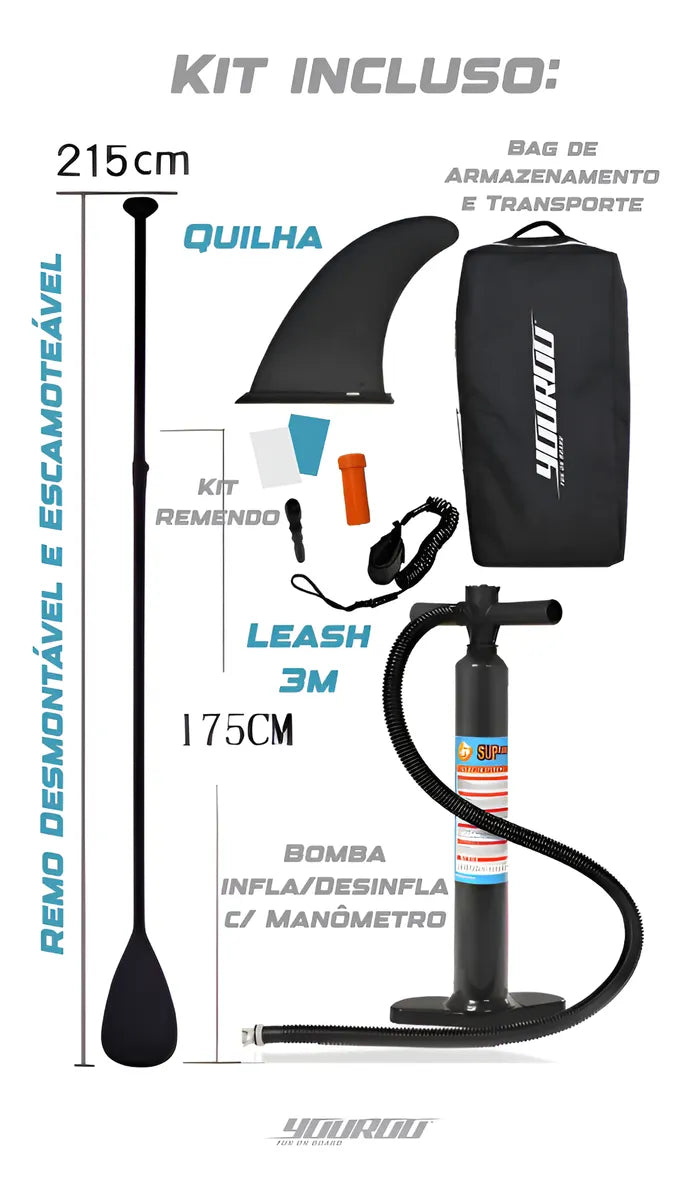 YouRoo Prancha Stand Up Inflável 320x81x15 Cm