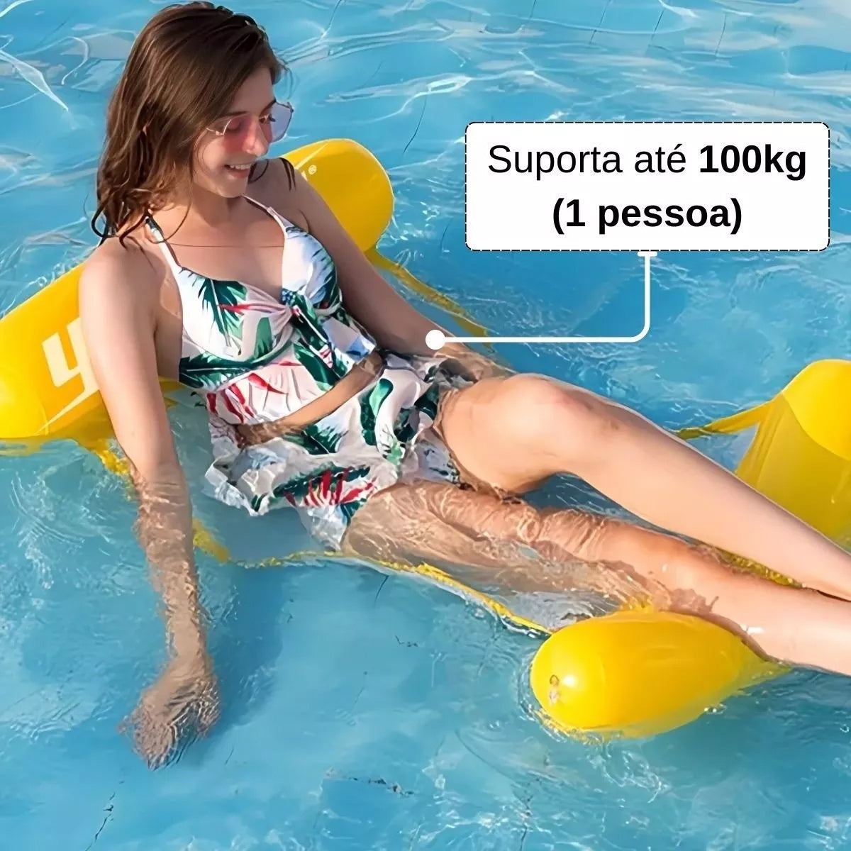 Rede Boia Cadeira Flutuante Inflável Piscina Mar Resistente
