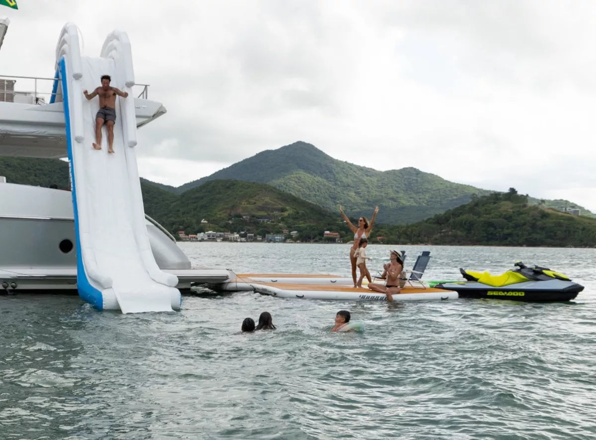 Escorregador Inflável Youroo Para Barcos + Bomba Elétrica